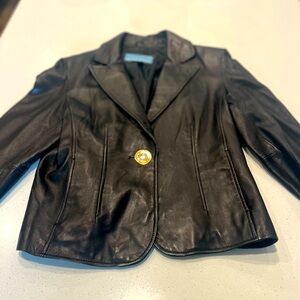 Nine West Black Women's Blazer with Gold Button